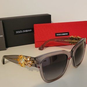 Authentic Dolce and Gabbana Sunglasses #DG 4742b Crystal Grey Sunglasses